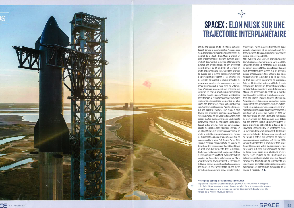SpaceX : Elon Musk sur une trajectoire interplanétaire, Space International no° 1